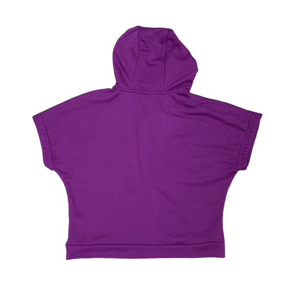 Nike Dri Fit Studio Short Sleeve Sweatshirt Full Zip, Purple - Picture 5 of 7